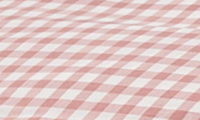 Shop Piglet In Bed 200 Thread Count Gingham Percale Fitted Sheet In Red Dune