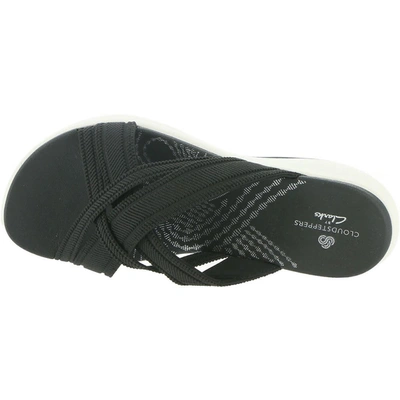 Cloudsteppers By Clarks Mira Isle Womens Strappy Machine Washable Slide Sandals In Black