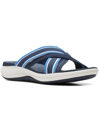 Cloudsteppers By Clarks Mira Isle Womens Strappy Machine Washable Slide Sandals In Black