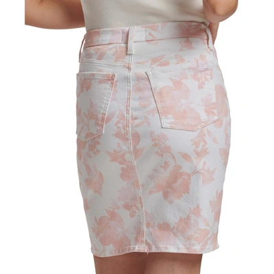 Shop Jen7 Womens Tie-die Mini Pencil Skirt In Beige