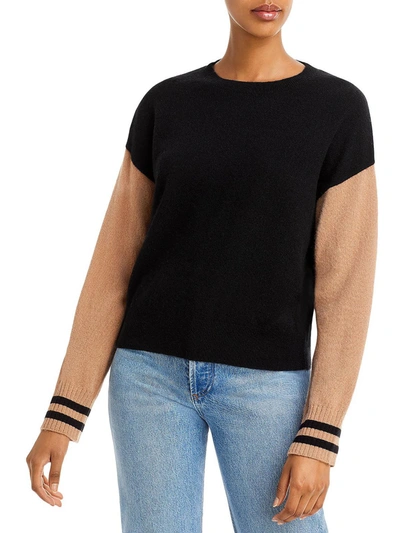 Shop Aqua Womens Cashmere Colorblock Pullover Sweater In Multi