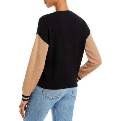 Shop Aqua Womens Cashmere Colorblock Pullover Sweater In Multi