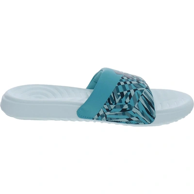 Shop Under Armour Ansa Womens Flat Printed Pool Slides In Blue