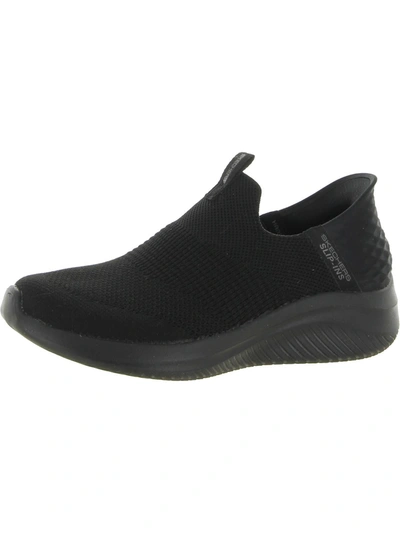 Shop Skechers Ultra Flex 3.0-cozy Streak Womens Knit Laceless Athletic And Training Shoes In Black