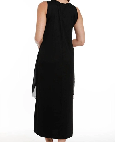 Angel Sequin Layered Maxi Dress In Black