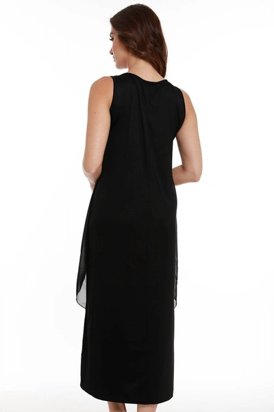 Angel Sequin Layered Maxi Dress In Black