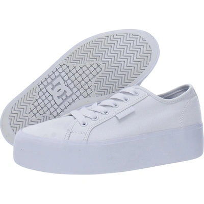 Shop Dc Manual Platform Womens Canvas Lace-up Casual And Fashion Sneakers In Multi