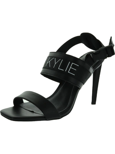 Shop Kendall + Kylie Maddis-sandal Womens Satin Open Toe Slingback Heels In Black