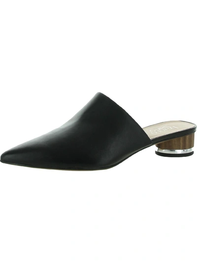 Shop Franco Sarto Viola 3 Womens Leather Pointed Toe Mules In Black