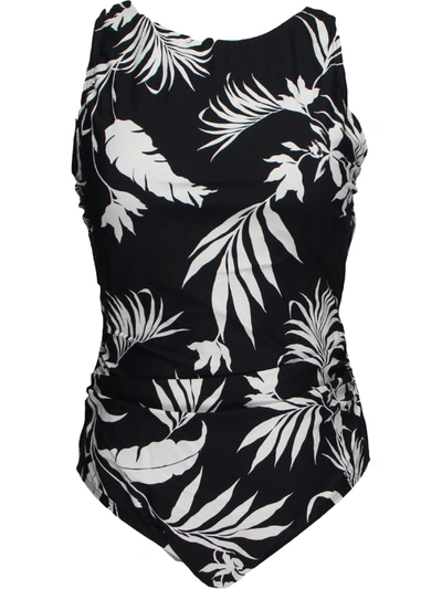 Shop Jantzen Womens Floral High Neck One-piece Swimsuit In Multi