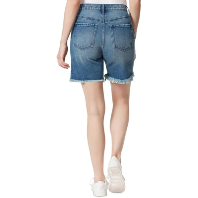 Shop Jessica Simpson Womens Faded Low-rise Denim Shorts In Blue