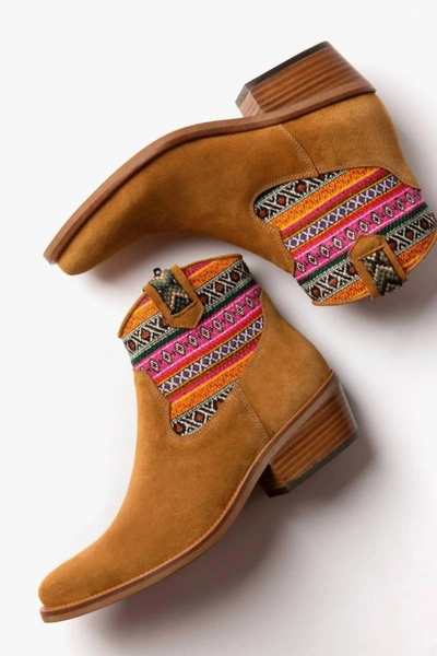 Shop Penelope Chilvers Cassidy Mayan Boot In Tan/multi