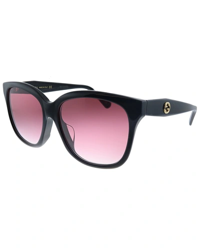 Shop Gucci Women's Gg0800sa 56mm Sunglasses In Multi