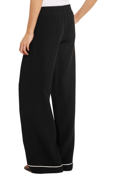 Shop Valentino Silk Crepe De Chine Wide-leg Pants