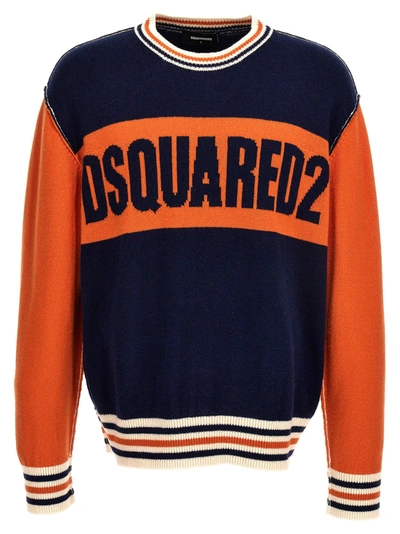 Shop Dsquared2 College Sweater, Cardigans Multicolor