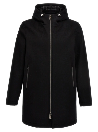 Shop Herno Hooded Coat Coats, Trench Coats Black