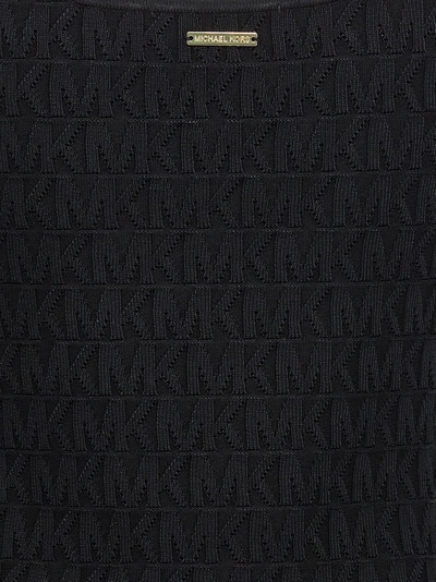 Shop Michael Kors Jacquard Logo Dress Dresses Black