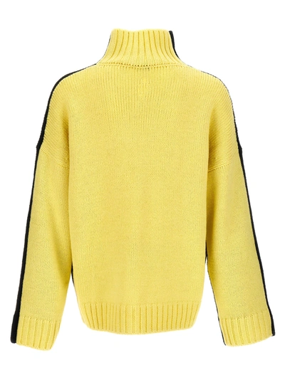 Shop Jw Anderson Logo Embroidery Two-color Sweater Sweater, Cardigans Multicolor