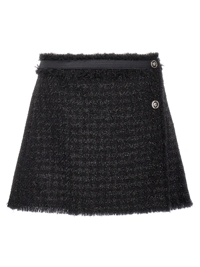 Shop Versace Lurex Skirt Skirts Black