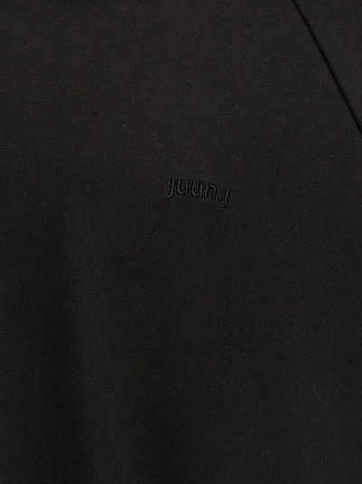 Shop Juunj Printed And Embroidered Hoodie Sweatshirt Black