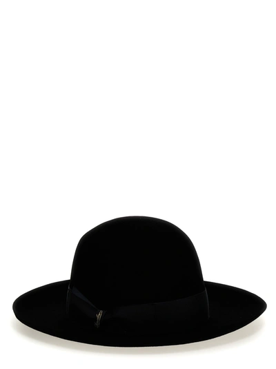 Shop Borsalino Q.s. Folar Liscio Hats Black