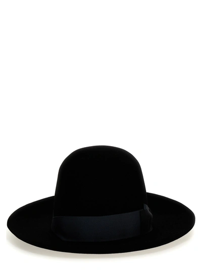 Shop Borsalino Q.s. Folar Liscio Hats Black