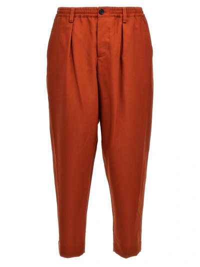 Shop Marni Wool Pants Orange