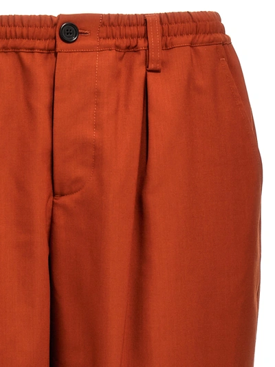 Shop Marni Wool Pants Orange