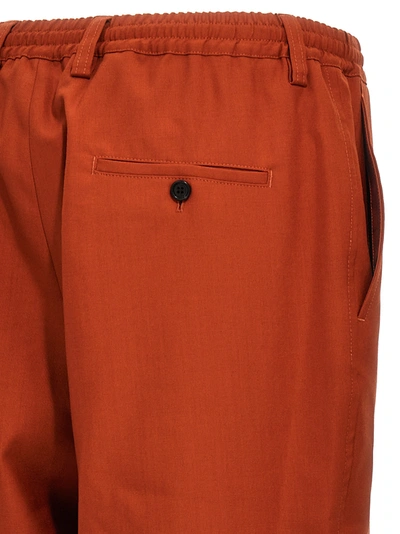 Shop Marni Wool Pants Orange