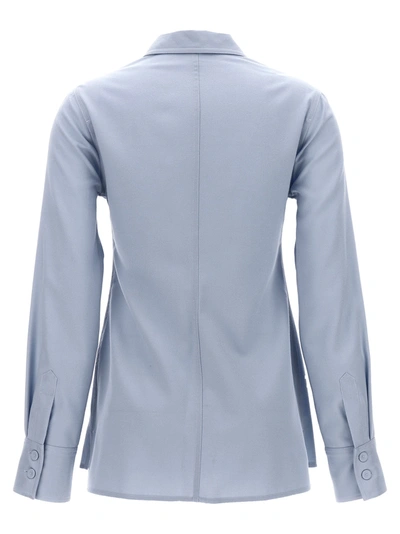 Shop Stella Mccartney Wool Shirt Shirt, Blouse Light Blue