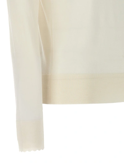 Shop Chloé Wool Turtleneck Sweater Sweater, Cardigans White