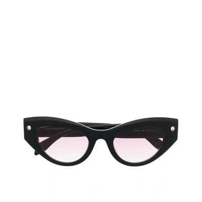 Shop Alexander Mcqueen Cat-eye Sunglasses In Black