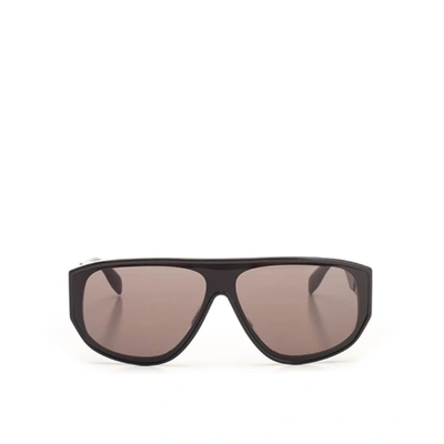 Shop Alexander Mcqueen Logo Sunglasses In Black