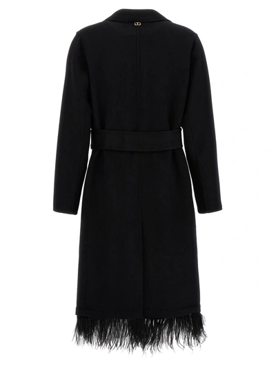 Shop Twinset Belted Single Breast Coat Coats, Trench Coats In Black