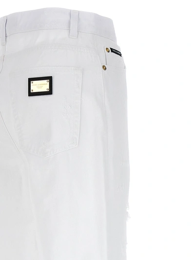 Shop Dolce & Gabbana Boyfriend Jeans White