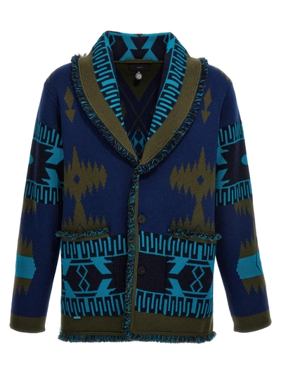 Shop Alanui Icon Sweater, Cardigans In Blue