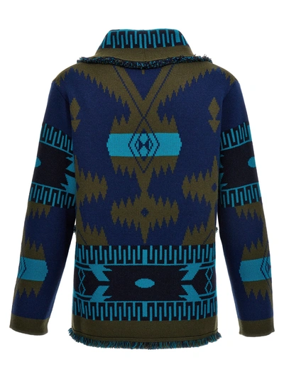Shop Alanui Icon Sweater, Cardigans In Blue