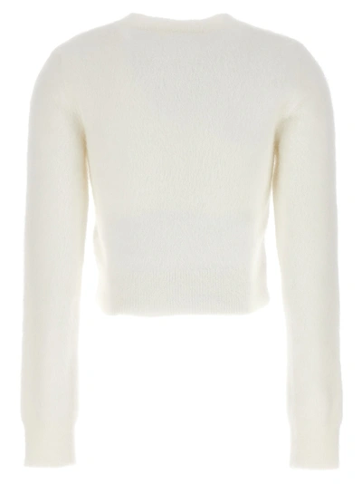 Shop Maison Margiela Pearl Buttons Cardigan Sweater, Cardigans In White