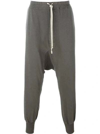 Rick Owens Drkshdw Cuff Trousers In Grey