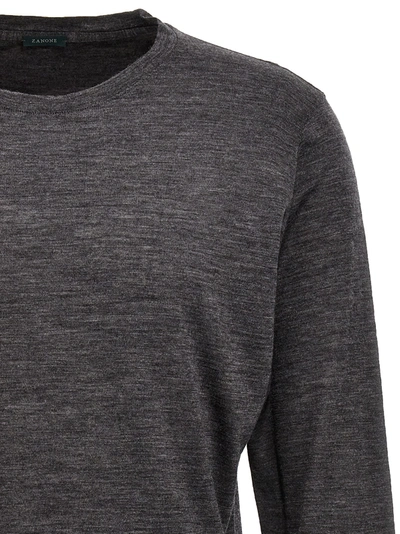 Shop Zanone Wool Sweater Sweater, Cardigans In Gray