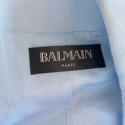 Pre-owned Balmain Wool-twill Buel Blazer With Silver Buttons