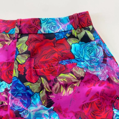 Pre-owned Versace Floral Printed Silk Shorts