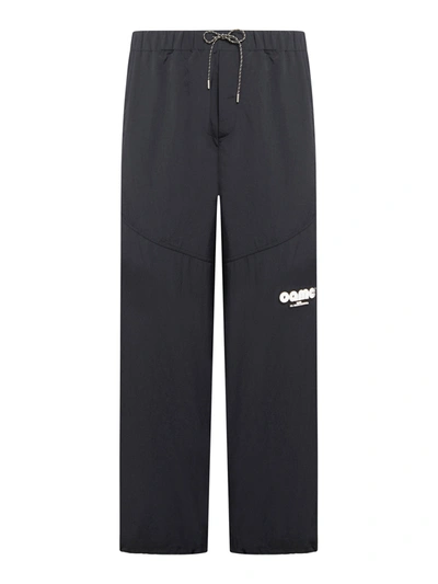 Oamc Logo-patch Track Pants In Black