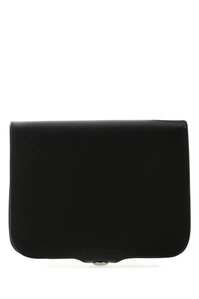 Apc A.p.c. Man Black Leather Card Holder In Black