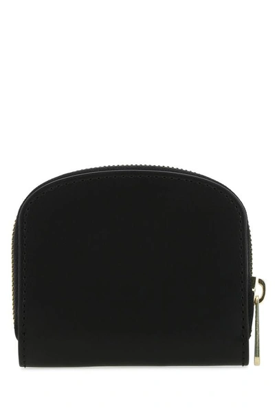 Shop Apc A.p.c. Woman Black Leather Card Holder