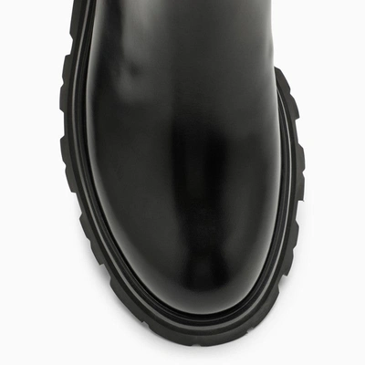 Shop Alexander Mcqueen Black Leather Beatles Boot Women