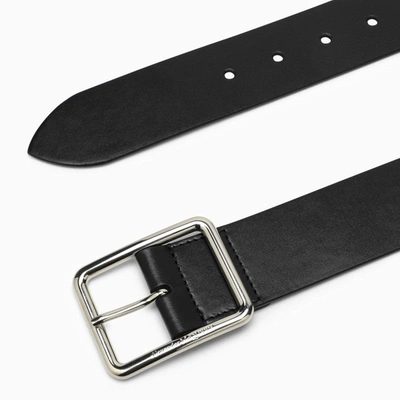 Shop Alexander Mcqueen Black Leather Belt Men