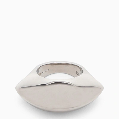 Shop Alexander Mcqueen Domed Ring In Brass Women In Silver