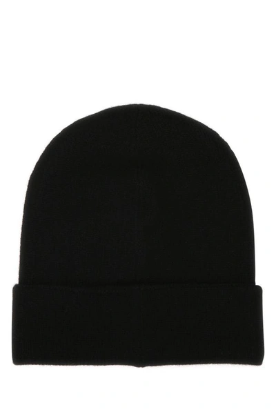 Alexander Mcqueen Wool And Cashmere Hat With Logo In Black