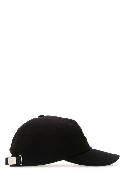 Shop Alexander Mcqueen Man Black Gabardine Baseball Cap